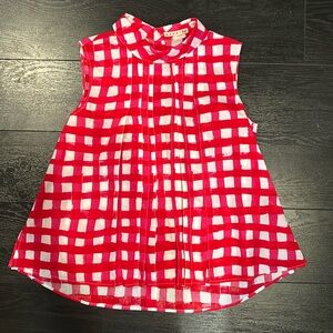 Uniqlo Red and Pink Blouse Elegant and Versatile